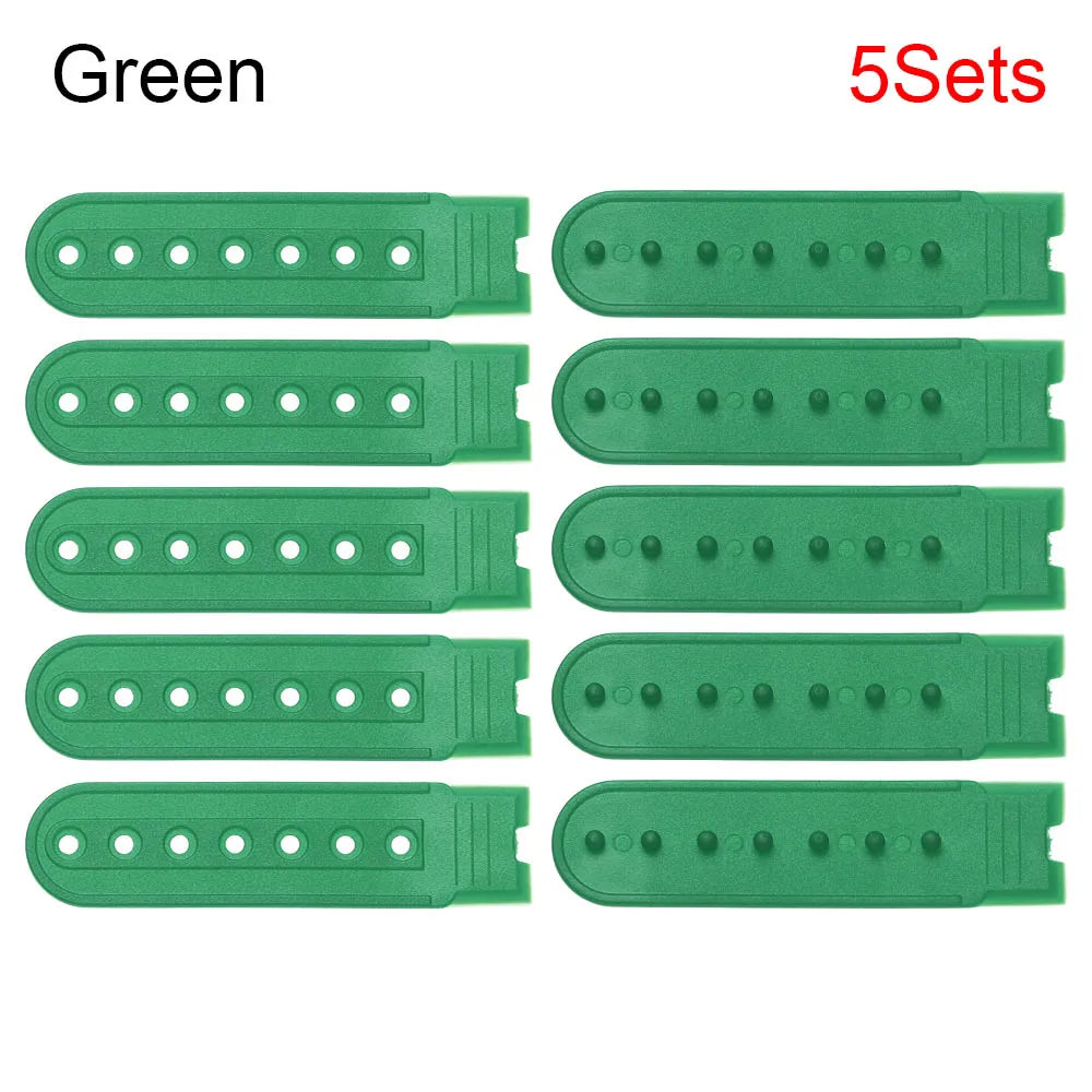 5 Sets Snapback Strap Replacement – 7-Hole Colorful Hat Repair Fastener Buckle Clip Extender for Baseball Caps