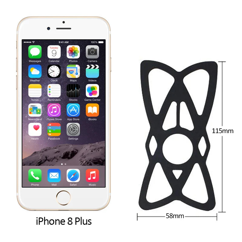 Anti-Slip Silicone Replacement Strap for Cell Phone Mount Holder: Secure Grip for Bike, Bicycle, Motorcycle Handlebars