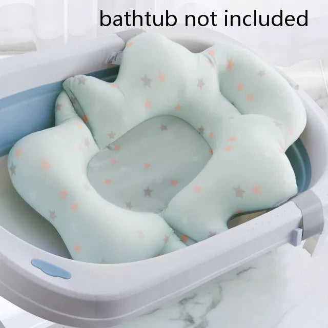 Non-Slip Baby Bath Cushion – Newborn Safety Support Pad & Soft Bathtub Mat
