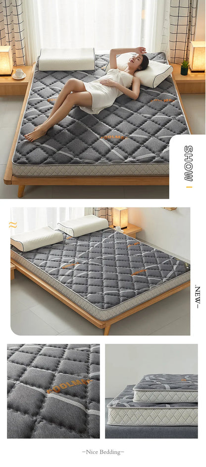 6/10cm Thai Natural Latex Floor Mattress – Foldable Tatami Mat with 95D Filling & Cotton Cover, Slow Rebound Comfort