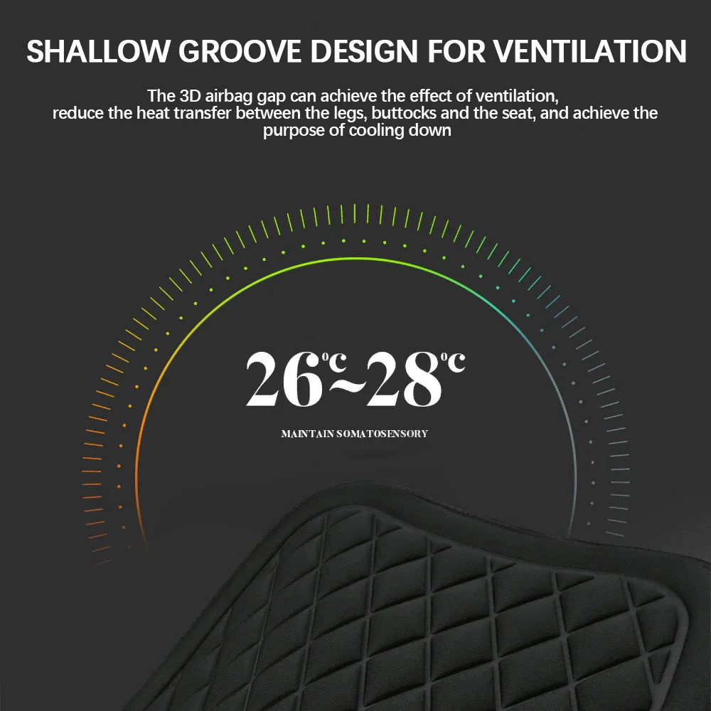 Washable Universal Car Seat Cushion – Breathable, Non-Slip Memory Foam for Vehicle & Office Chair Comfort