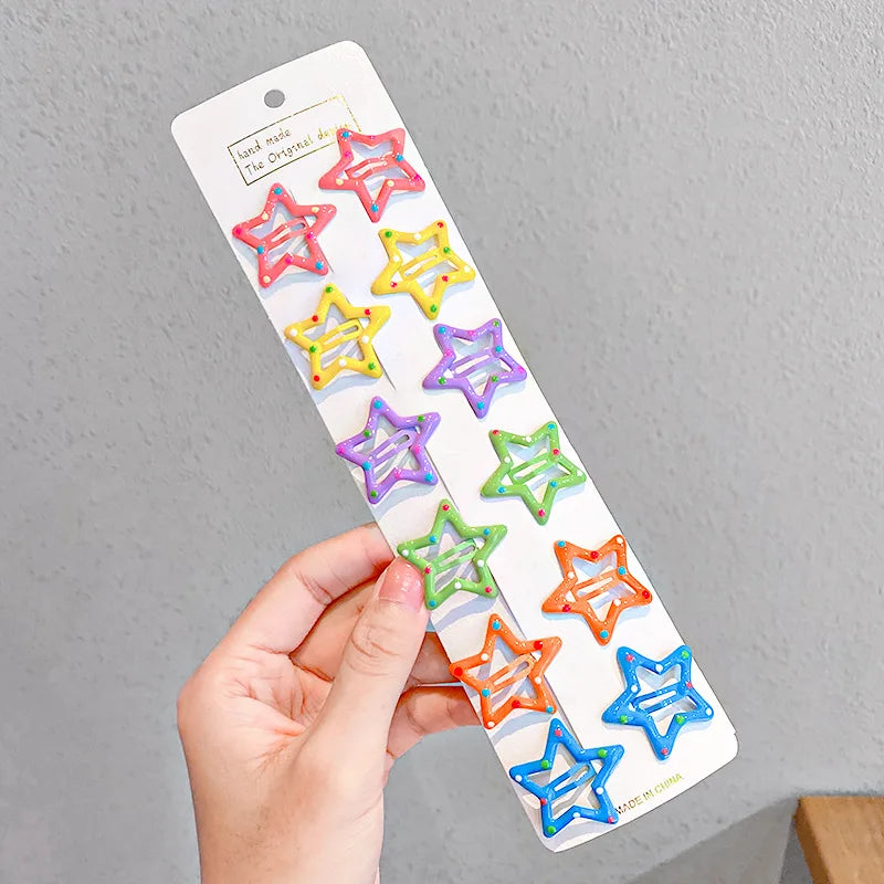 Girls’ Colorful Waterdrop Hairpins — 10/20/30/40PCS Cute Hair Clips & Barrettes Fashion Accessories for Kids