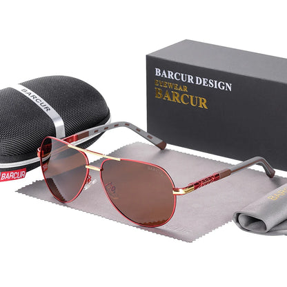 BARCUR Aluminum Vintage Polarized Sunglasses – Classic Men’s & Women’s Driving Shades, UV Protection Eyewear