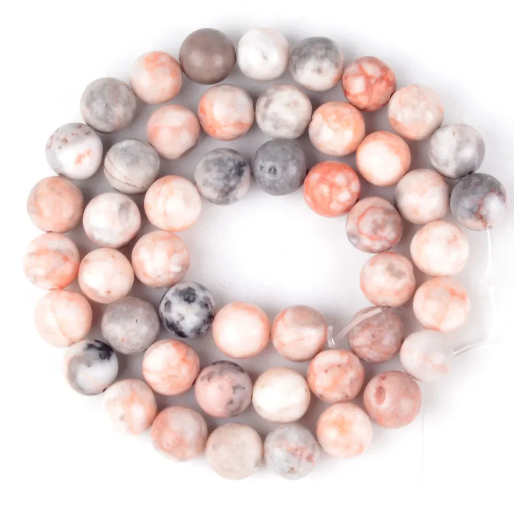 Natural Round Mixed Gemstone Beads — Tiger Eye, Amazonite, Lava, Turquoise, Agate, Jasper & Garnet Spacer Beads for DIY Bracelet