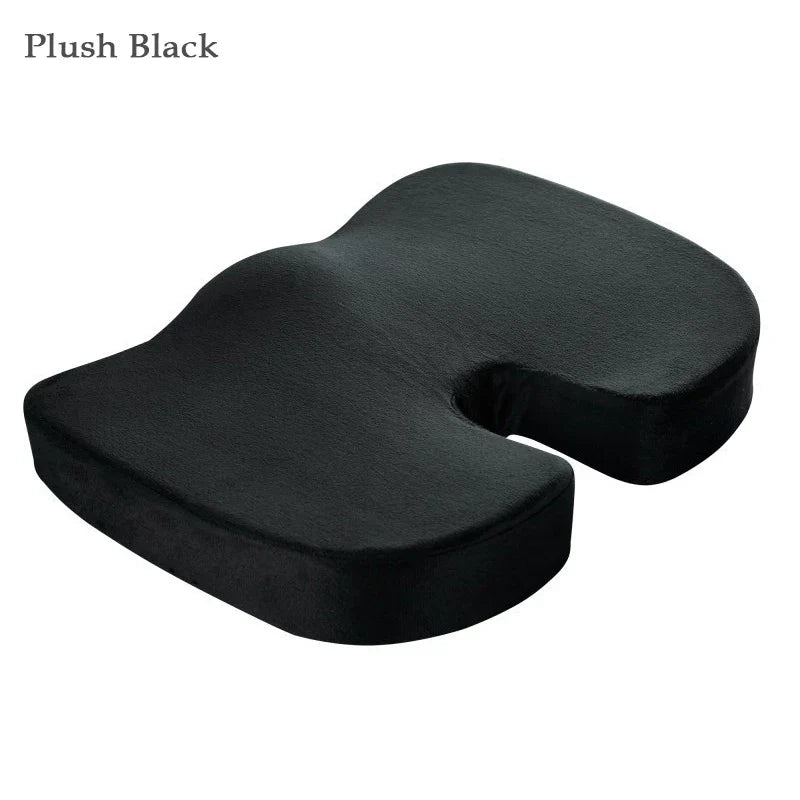 Orthopedic Memory Foam Seat Cushion – Hemorrhoid Relief, Car & Office Chair Lumbar Support, Breathable Pain Relief Pillow