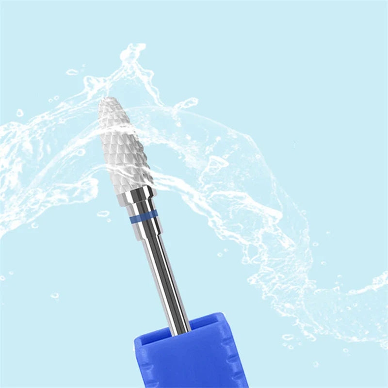 5Pcs Ceramic Milling Cutter Set - Electric Nail Drill Bits for Manicure, Gel Varnish Removal & Nail Care Tools