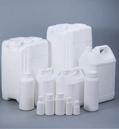 Empty Fluorinated Plastic Bottle with Tamper-Evident Cap — Leakproof Refillable Liquid Container 50ml-1000ml