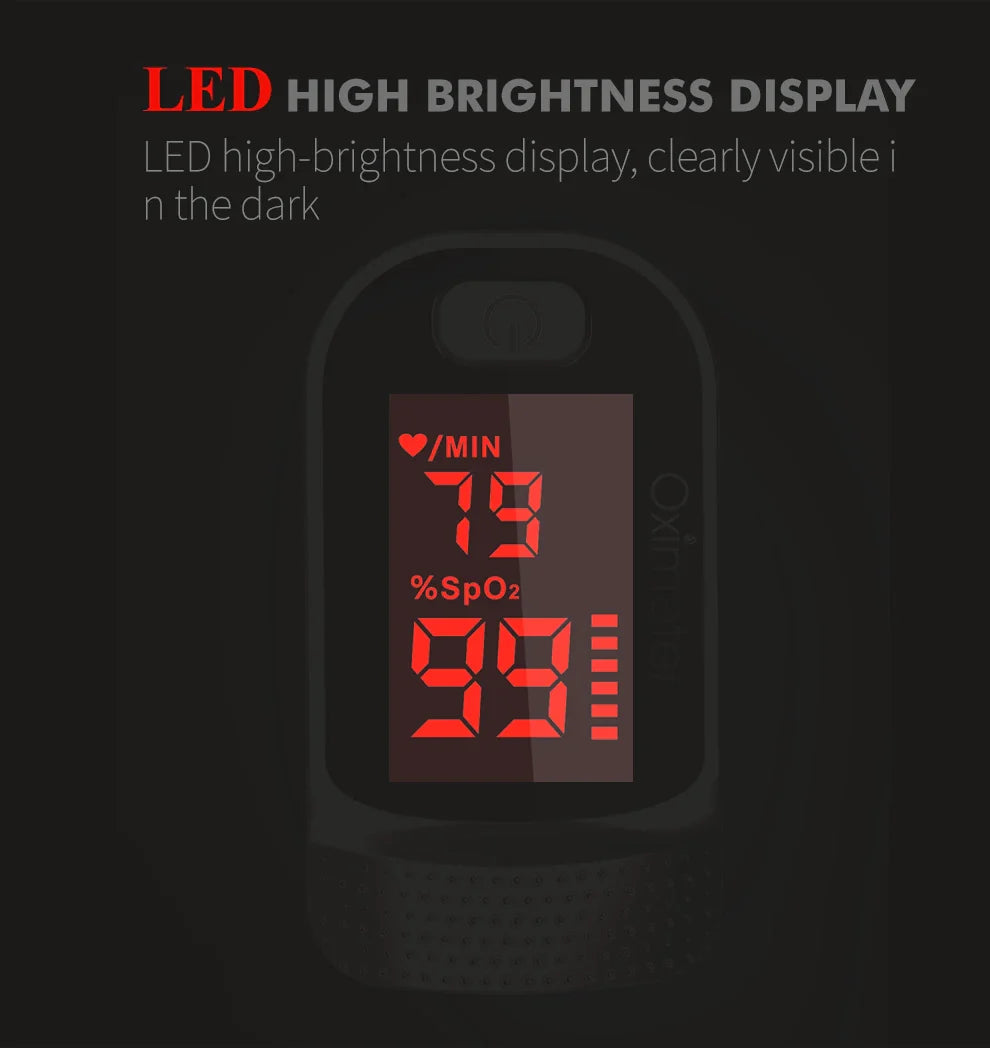 KIUZOU Finger Pulse Oximeter – SPO2, PR, PI, RR Blood Oxygen Saturation and Heart Rate Monitor with OLED Display