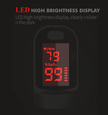 KIUZOU Finger Pulse Oximeter – SPO2, PR, PI, RR Blood Oxygen Saturation and Heart Rate Monitor with OLED Display