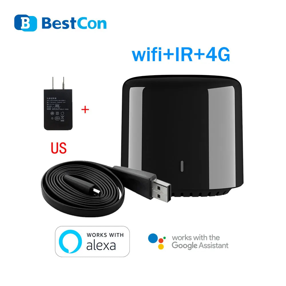 Bestcon RM4C Mini Universal WiFi IR Remote – Works with Alexa & Google Assistant for AC Control