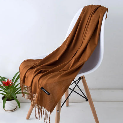 Women's Pashmina Scarf — Cashmere Feel Shawl & Wrap for Evening Dresses, Travel, Office, Winter, and Weddings