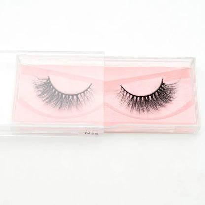 Visofree 3D Mink Eyelashes – Thick Handmade Full Strip Cruelty-Free False Lashes for Makeup M56