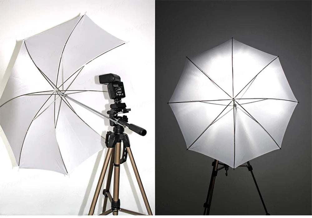 4-Pack 33"/83cm Soft White Translucent Umbrellas — Photo & Video Studio Lighting Diffusers for Photography Flash