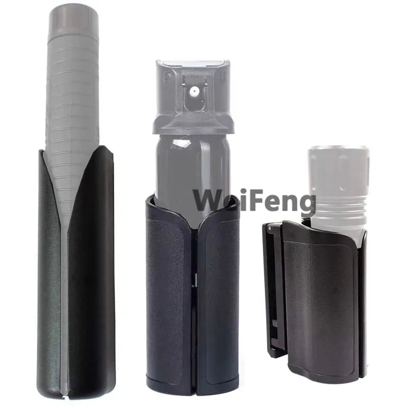 Tactical Polymer Spray Pouch Flashlight Pouch Baton Holster 360 Degree Rotable Open Top Mace Spray Holder Multi Tool Light Case