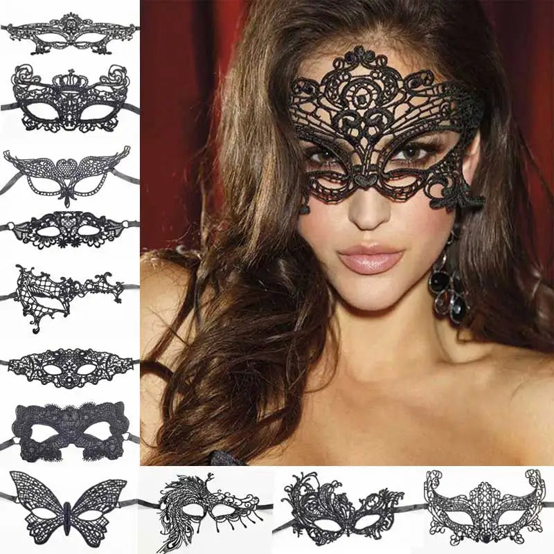 Sexy Lace Eye Mask for Women — Venetian Masquerade, Halloween & Carnival Half-Face Cosplay Party Mask