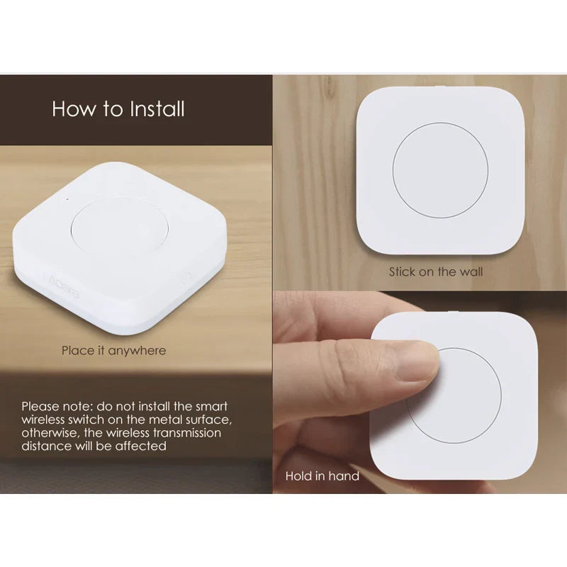 Aqara Zigbee Smart Wireless Mini Switch – One-Key Control Button for HomeKit & Xiaomi Mi Home Security