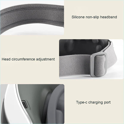Electric Rotating Kneading Eye Massager | Warm Compress Therapy with Music for Eye Fatigue & Anti-Wrinkle