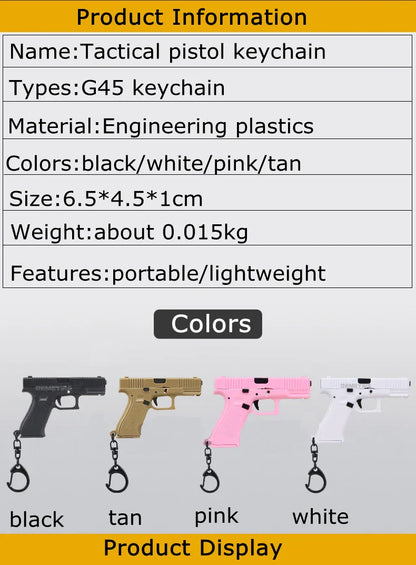 Mini G45 Pistol Keychain – Tactical Gun-Shaped Portable Keyring Toy