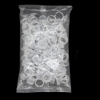 50pcs Disposable Tattoo Ink Ring Cups — Microblading & Permanent Makeup Pigment Tool Accessories