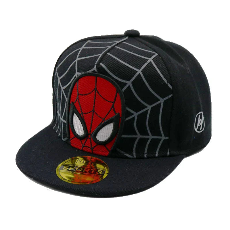 Disney Cartoon Spiderman Kids Hats - Toddler Baby Baseball Cap, Snapback Hip Hop Style for Boys and Girls, Autumn and Spring