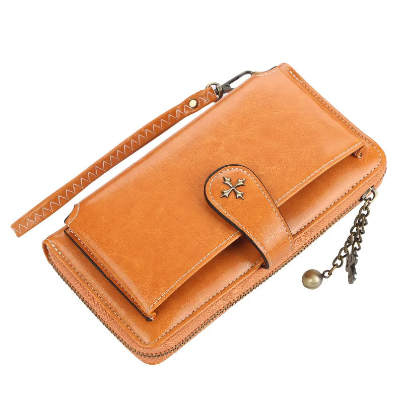 New Women’s PU Leather Wallet — Fashion Long Zipper Purse, Top Quality Brand Card Holder, Classic Female Wallet