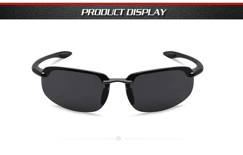 JULI Sports Sunglasses – TR90 Rimless Frame, UV400 Protection for Men & Women, Ideal for Cycling, Running, Fishing, Baseball, and Driving, Model 8001