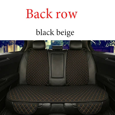 Universal Linen Car Seat Cover Protector Set – Breathable Flax Summer Cushion Pad for Front & Rear Seats Sedan, SUV & Pickup Interior Accessories