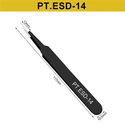 6PCS Anti-Static Stainless Steel Tweezers Set — Repair & Model Making Hand Tools