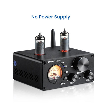 AIYIMA Audio T9 HiFi Bluetooth 5.0 Vacuum Tube Amplifier – USB DAC, COAX, OPT, VU Meter Stereo Amplifier for Speakers