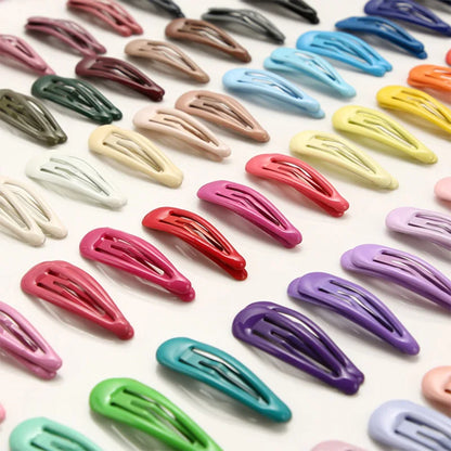 Girls’ Colorful Waterdrop Hairpins — 10/20/30/40PCS Cute Hair Clips & Barrettes Fashion Accessories for Kids