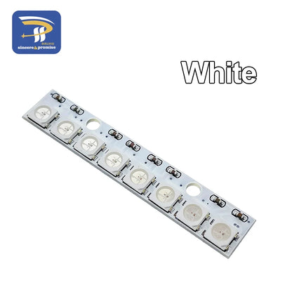8-Bit WS2812B RGB LED Lamp Panel Module - 5V 5050 Full-Color Rainbow Lights for Arduino Projects