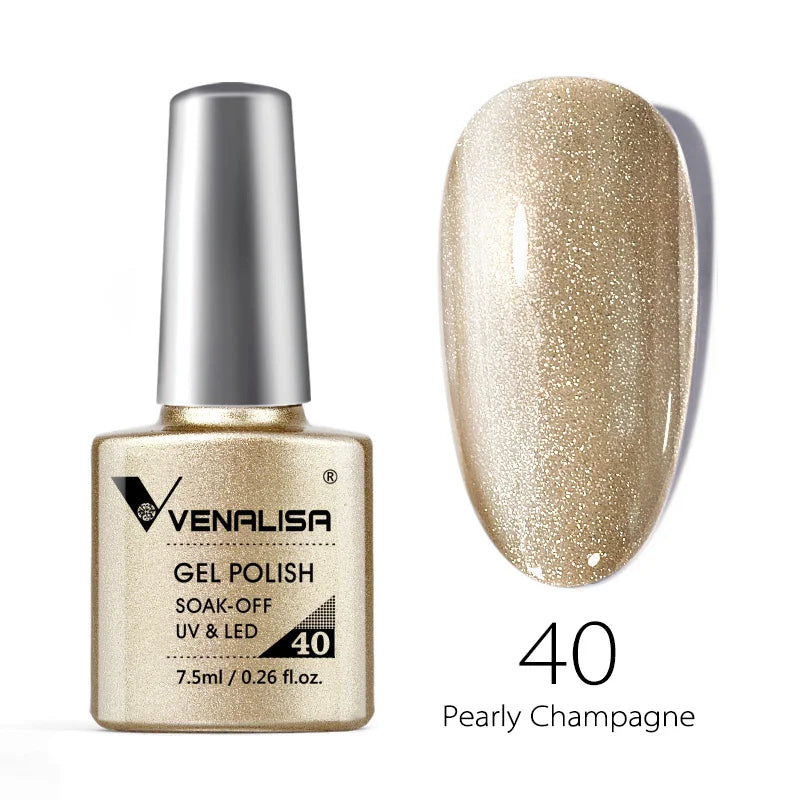 VENALISA 7.5ml HEMA-Free Nail Gel Polish – VIP4 Semi-Permanent Soak-Off UV/LED Gel Varnish, Full Coverage Nail Lacquer