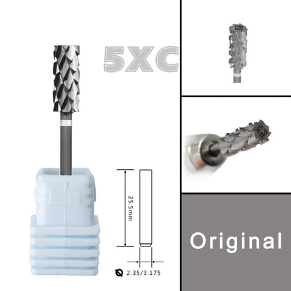 RolinStar 5.35 Small Barrel Silver Tungsten Steel Carbide Nail Drill Bits – Milling Cutter German Accessories