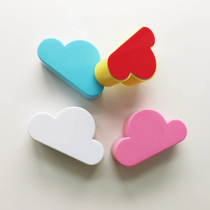 Creative 3D Cloud Magnet Keychain Holder - Wall-Mounted Neodymium Magnetic Key Hanger for Home Decor