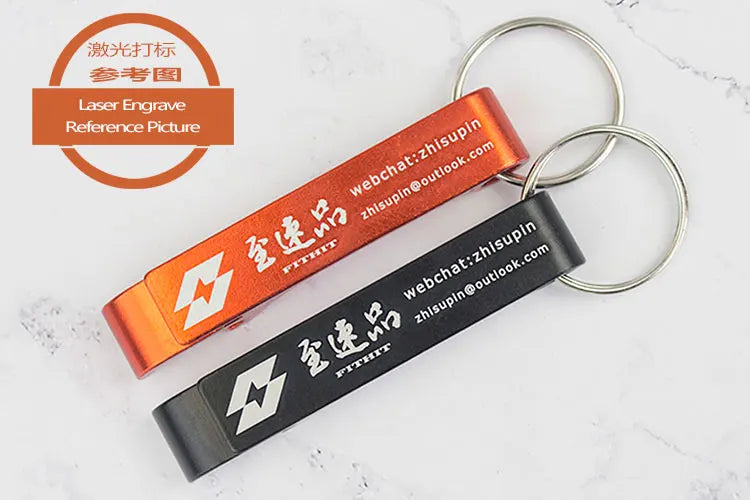 100pcs Custom Aluminum Can Opener Keychain — Portable Promotional Giveaway with Logo for Restaurants