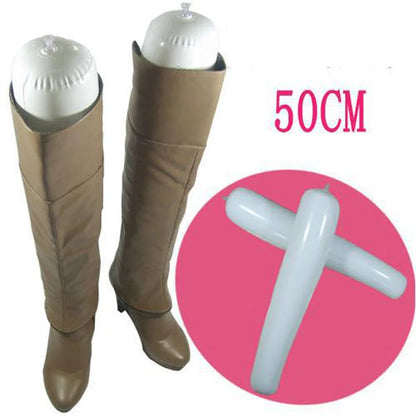 2PCS Plastic Shoe Hangers – Inflatable Long Boot Holders, 32cm & 50cm Shoe Stand, Stretcher, Support & Shaper Shoe Trees