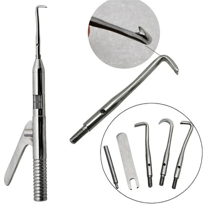 Dentistry Automatic Single-Handed Crown Remover Gun – Stainless Steel Surgical Tool with 3 Tips