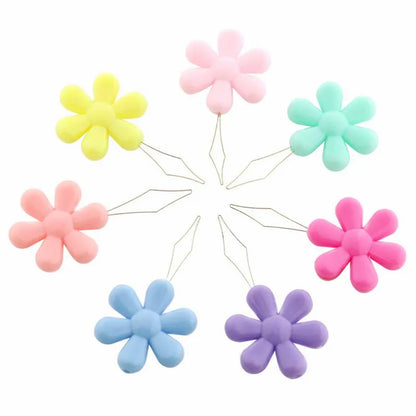 10/20Pcs Easy Sewing Needle Threader – Flower Shape Thread Guide Tool for Garment Needlework in Random Colors
