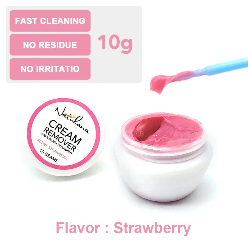 NATUHANA Eyelash Glue Remover - Quick Adhesive Unloading Cream for Eyelashes & Makeup Tools