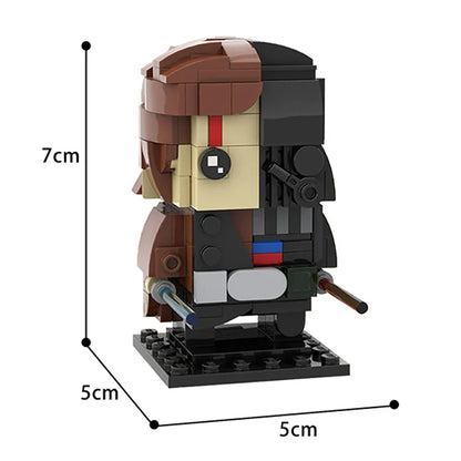 LEQUMOC Space Wars Building Block Figures Set – Vader, Anakin, Queen, Jar Binks & General Grievous Toy Bricks Gift for Kids