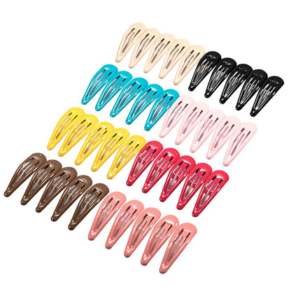Girls’ Colorful Waterdrop Hairpins — 10/20/30/40PCS Cute Hair Clips & Barrettes Fashion Accessories for Kids