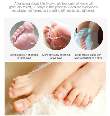 Aloe Vera Foot Mask & Peeling Socks – Exfoliating Scrub for Legs & Feet, Anti-Crack Heel Treatment, Pedicure Skin Removal Patch
