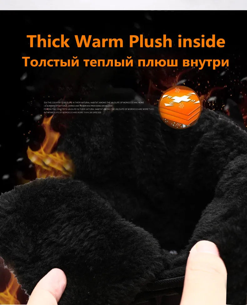 Women’s Waterproof Winter Snow Boots – Warm Plush Fur, Non-Slip Outdoor Platform Ankle Boots