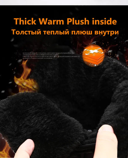 Women’s Waterproof Winter Snow Boots – Warm Plush Fur, Non-Slip Outdoor Platform Ankle Boots