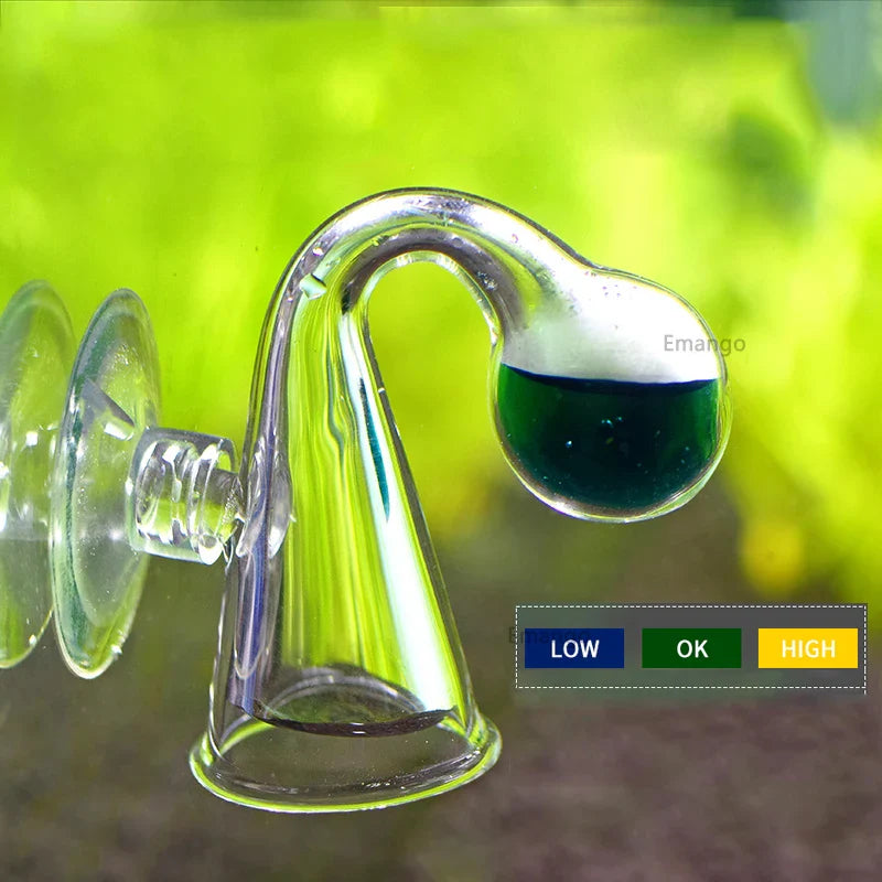 Fish Tank CO2 Diffuse Glass Drop Checker: Long-Term PH Monitor Tester for CO2 Monitoring - Indicator Glass Drop Checker