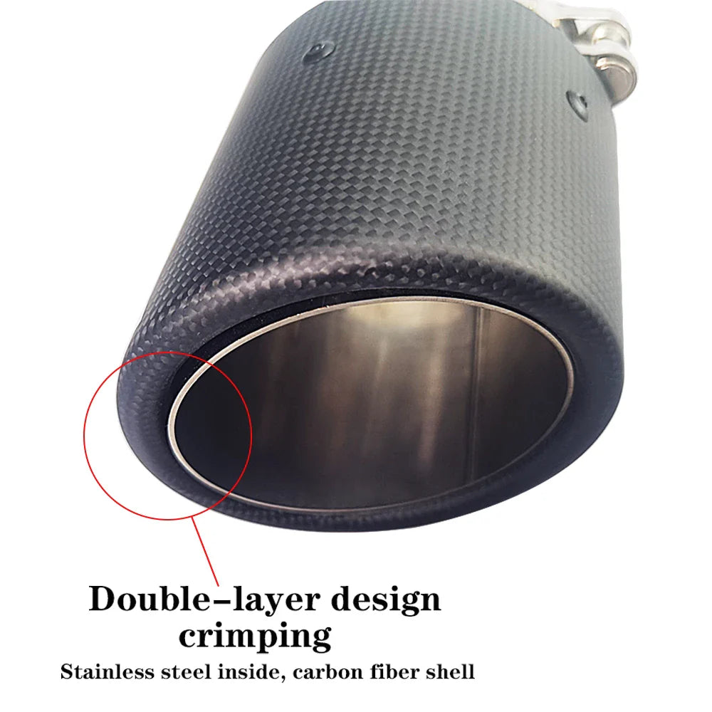 SUMSOO Carbon Fiber Exhaust Tail Tips — Decorative Modified Pipe for Mazda CX-3, CX-4, CX-5, Axela & Atenza