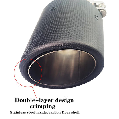 SUMSOO Carbon Fiber Exhaust Tail Tips — Decorative Modified Pipe for Mazda CX-3, CX-4, CX-5, Axela & Atenza