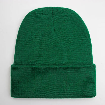 Solid Unisex Beanie – Soft Warm Wool Blend Knitted Cap for Men and Women, Autumn Winter Skullcap, Ski Hat, 24 Colors