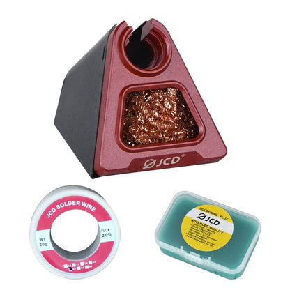 JCD 820 Aluminum Alloy Soldering Iron Stand – Electric Holder with Copper Cleaning Ball & RMA Flux
