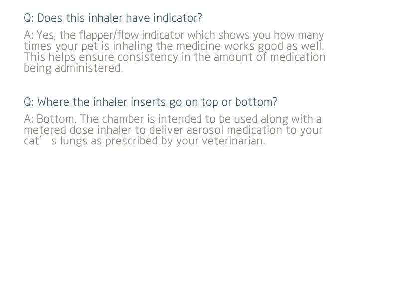 Pet Aerosol Chamber Inhaler — Silicone Mask Spacer for Cats and Dogs